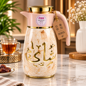 Red Kitchen Vacuum Flask – Pink Marble