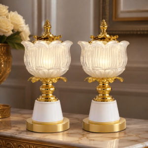 Decorative Lotus Table Lamp (Set of 2)