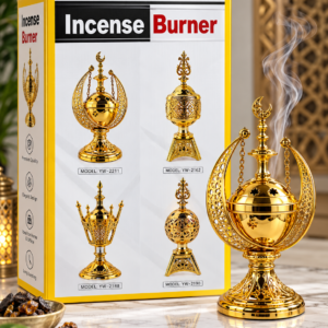 Incense Burner – Gold Decorative (4 Models)